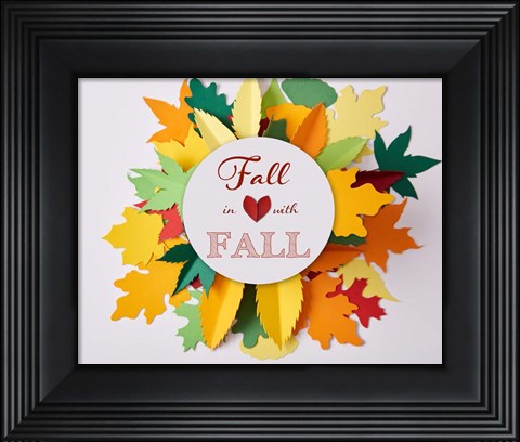 Framed Fall In Love With Fall 2 Print
