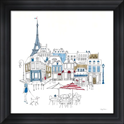 Framed World Cafe II Paris Color Print