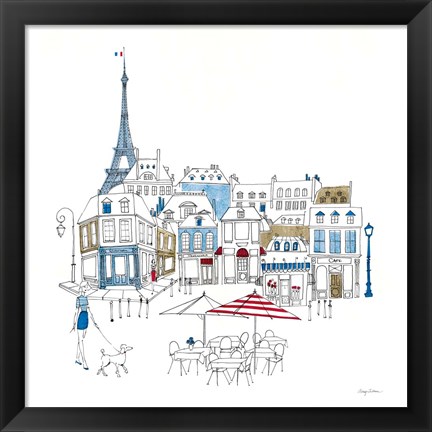 Framed World Cafe II Paris Color Print