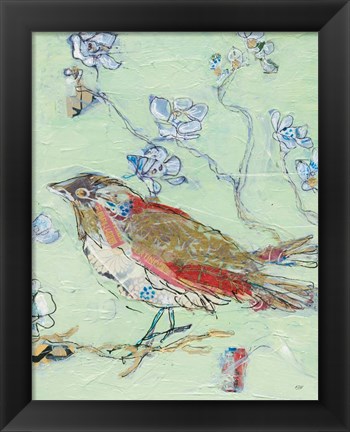 Framed Sea Foam Bird Print