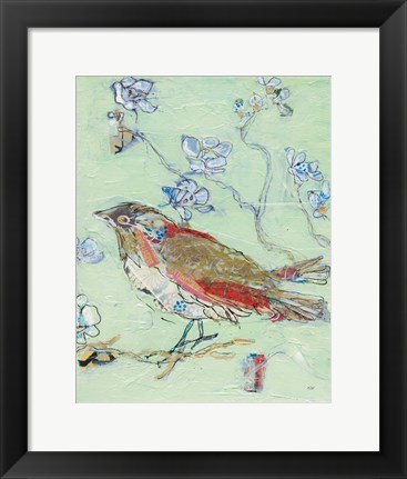 Framed Sea Foam Bird Print