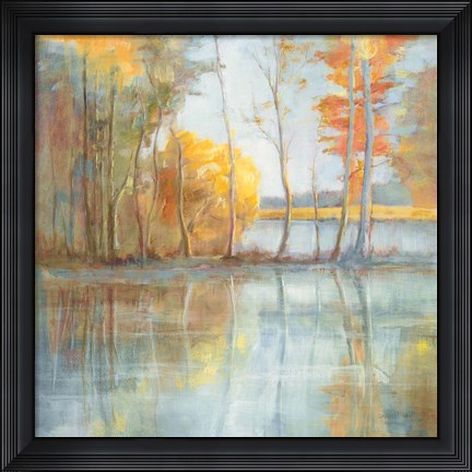 Framed Lakeside Reflection Print