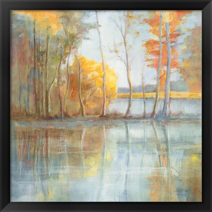 Framed Lakeside Reflection Print