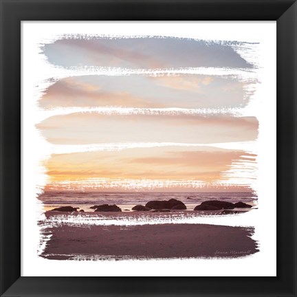 Framed Sunset Stripes IV Print