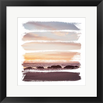 Framed Sunset Stripes IV Print