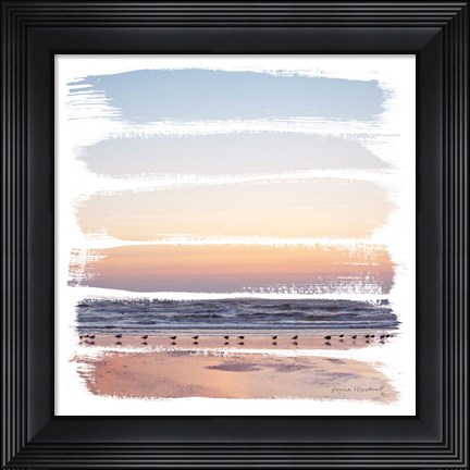 Framed Sunset Stripes I Print