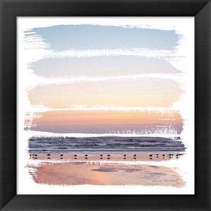 Framed Sunset Stripes I Print