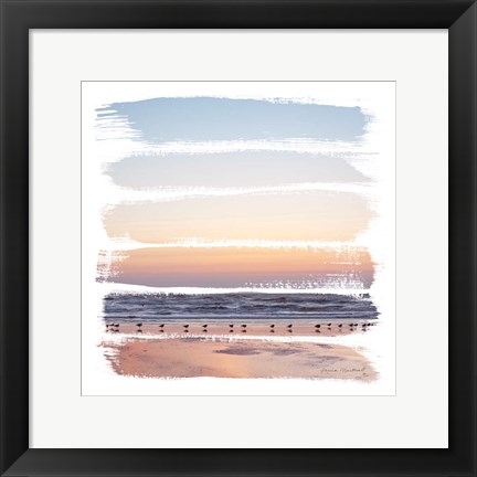 Framed Sunset Stripes I Print