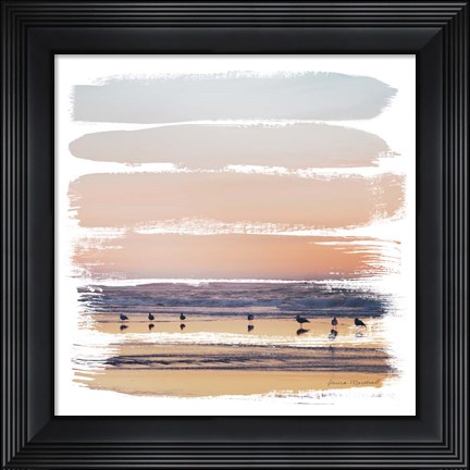 Framed Sunset Stripes II Print