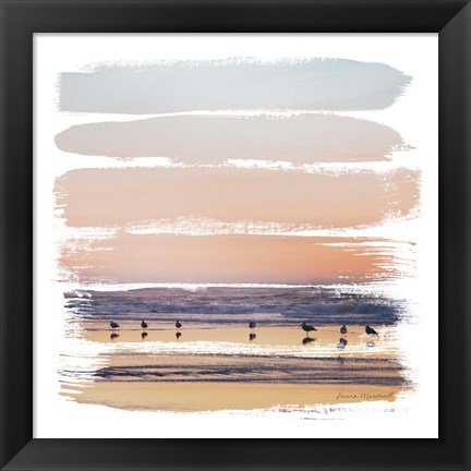 Framed Sunset Stripes II Print