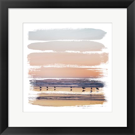 Framed Sunset Stripes II Print