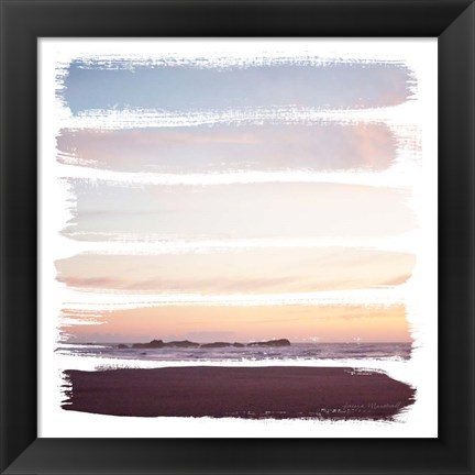 Framed Sunset Stripes III Print