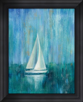 Framed Sailboat Simplicity I Print
