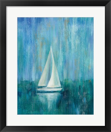Framed Sailboat Simplicity I Print