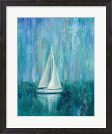 Framed Sailboat Simplicity I Print