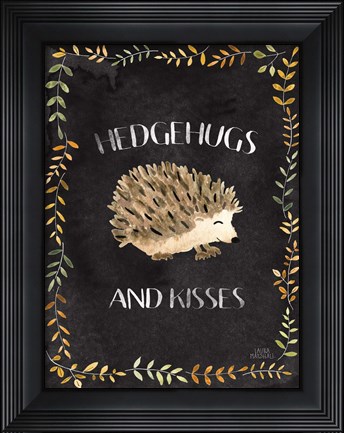Framed Woodland Whimsy X Black Print