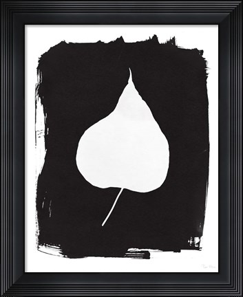 Framed Nature by the Lake Leaves III Black Print