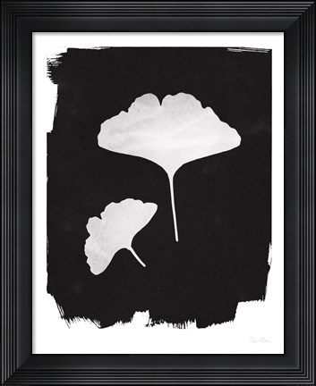 Framed Nature by the Lake Gingko II Black Print