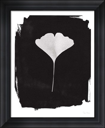Framed Nature by the Lake Gingko I Black Print