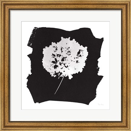 Framed Nature by the Lake Flowers I Black Print