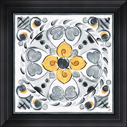 Framed Morning Bloom VIII Gray Print