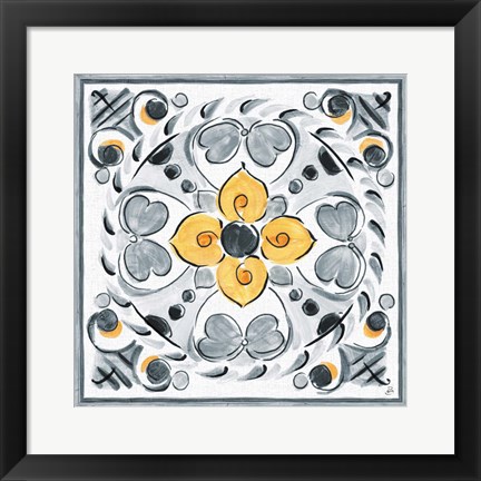 Framed Morning Bloom VIII Gray Print