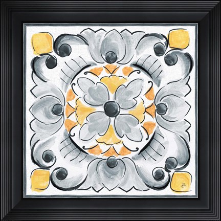 Framed Morning Bloom VII Gray Print
