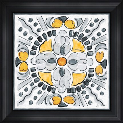 Framed Morning Bloom VI Gray Print
