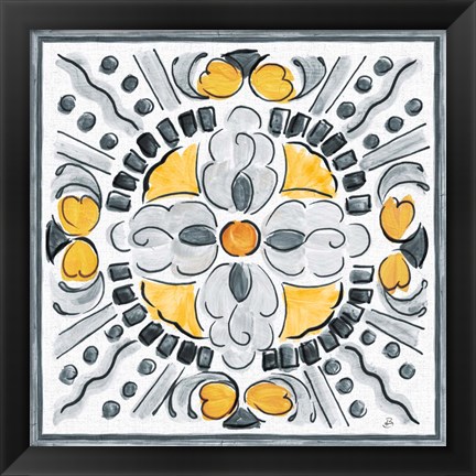 Framed Morning Bloom VI Gray Print