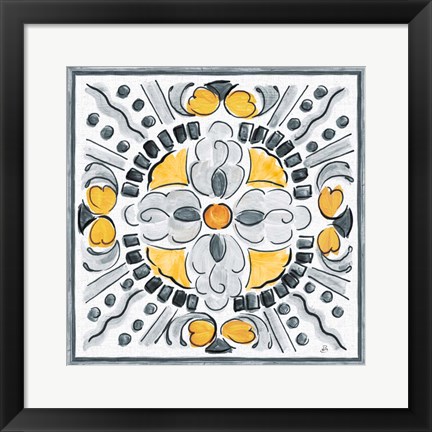 Framed Morning Bloom VI Gray Print