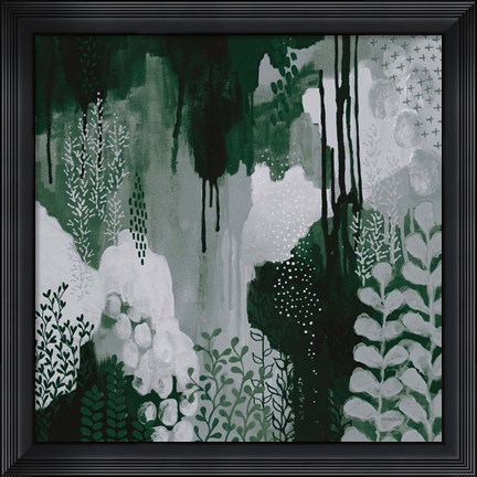 Framed Green Forest I Print