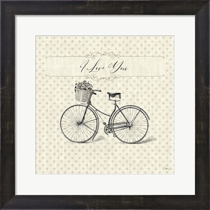 Framed Paris Farmhouse III Bike Print