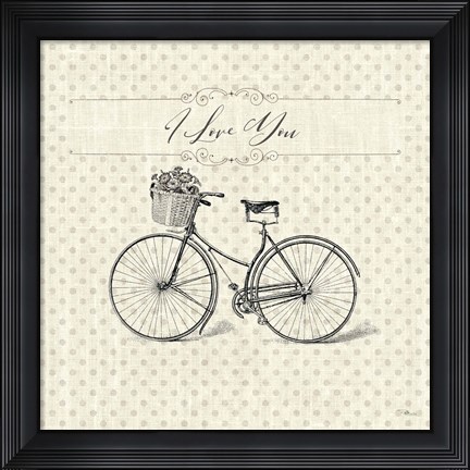 Framed Paris Farmhouse III Bike Print