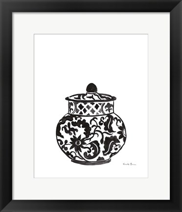 Framed Chinoiserie II v2 Black Print