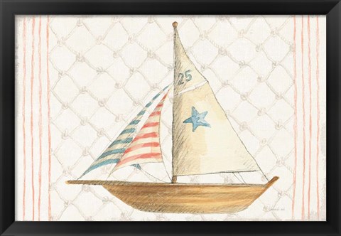 Framed Floursack Nautical XII Print