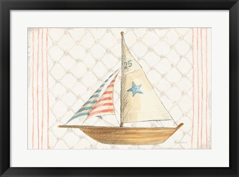 Framed Floursack Nautical XII Print