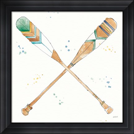 Framed Lakehouse Oars Print