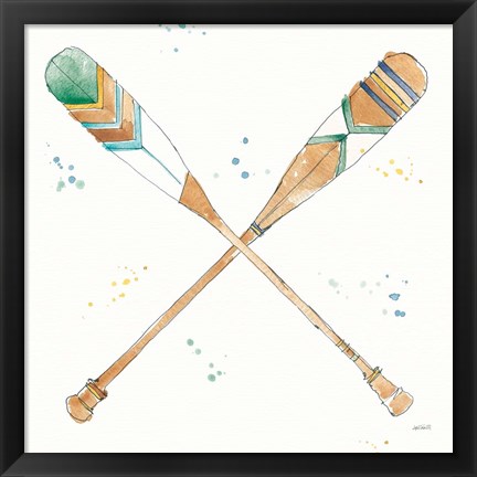 Framed Lakehouse Oars Print