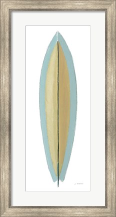 Framed Beach Time Surfboard II Print