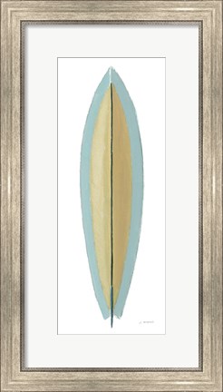 Framed Beach Time Surfboard II Print