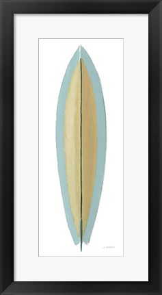 Framed Beach Time Surfboard II Print