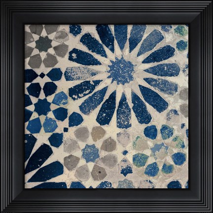 Framed Alhambra Tile III Stone Print