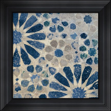 Framed Alhambra Tile II Stone Print