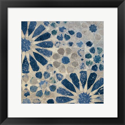 Framed Alhambra Tile II Stone Print