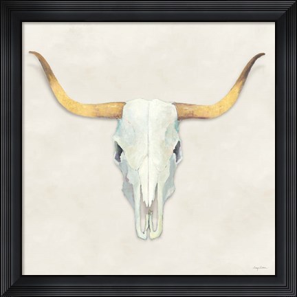 Framed Echoes White Gold Print