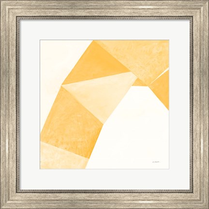 Framed Paper Work I Yellow Print