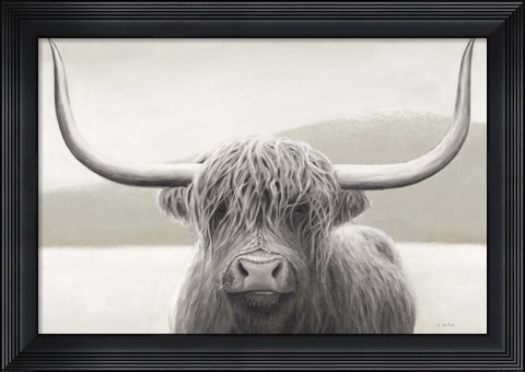 Framed Highland Cow Neutral Print