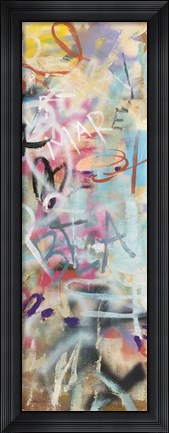 Framed Graffiti Love Panel II Print