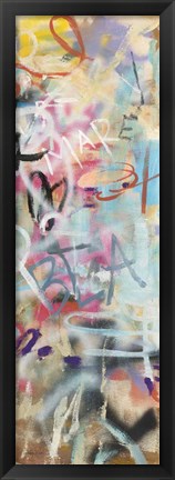 Framed Graffiti Love Panel II Print