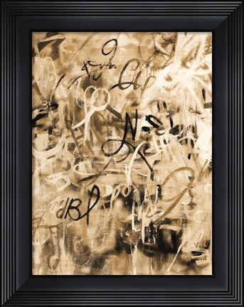 Framed Graffiti Freedom Sepia Print